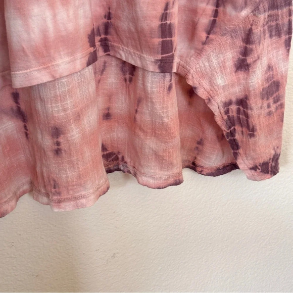 XCVI Gauze Tie Dye High Low Boho Top - XL - EUC - Picture 4 of 10